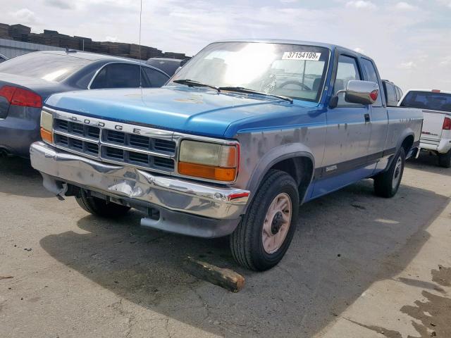 1B7FL23X5PS215099 - 1993 DODGE DAKOTA TWO TONE photo 2