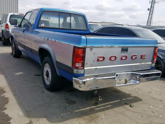 1B7FL23X5PS215099 - 1993 DODGE DAKOTA TWO TONE photo 3