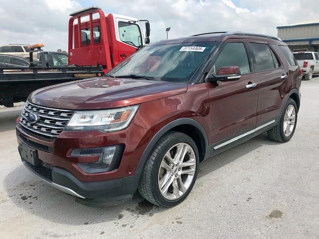 1FM5K8F87GGA38656 - 2016 FORD EXPLORER L BROWN photo 2