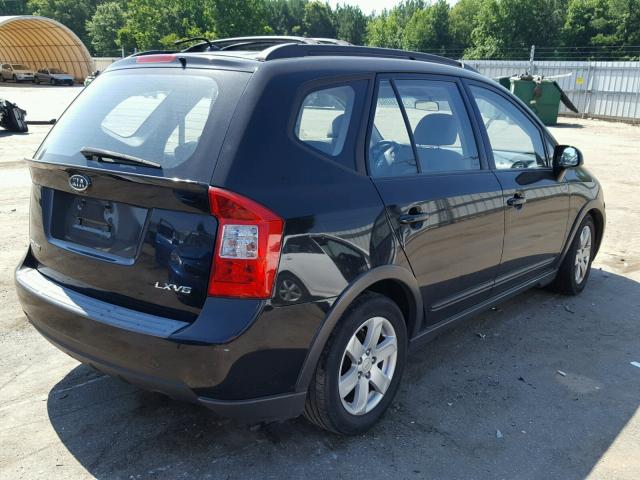 KNAFG526787204895 - 2008 KIA RONDO LX BLACK photo 4