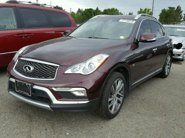 JN1BJ0RR6GM264093 - 2016 INFINITI QX50 MAROON photo 2