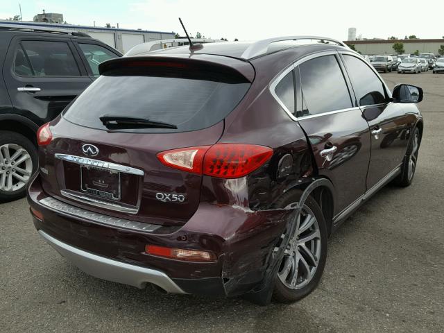 JN1BJ0RR6GM264093 - 2016 INFINITI QX50 MAROON photo 4