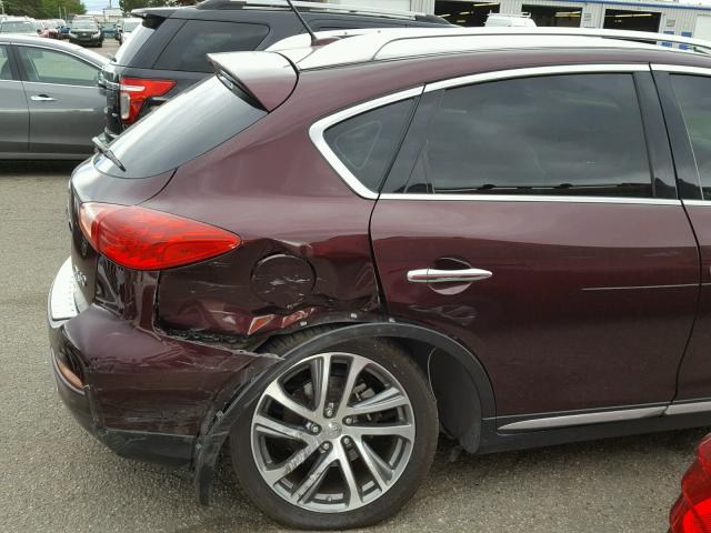 JN1BJ0RR6GM264093 - 2016 INFINITI QX50 MAROON photo 9