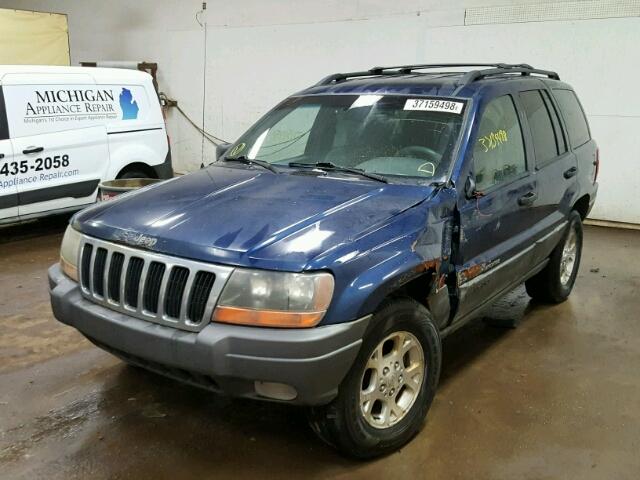 1J4GW48S71C633843 - 2001 JEEP GRAND CHER BLUE photo 2