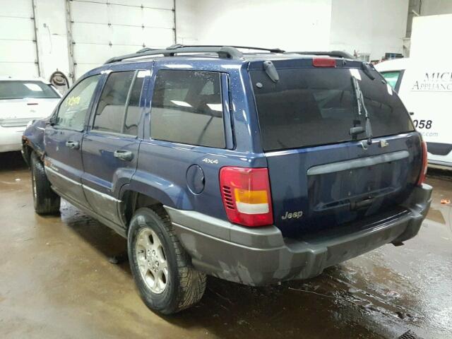 1J4GW48S71C633843 - 2001 JEEP GRAND CHER BLUE photo 3