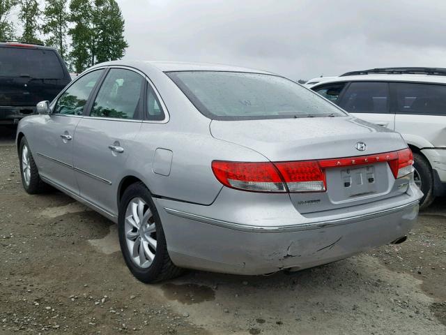 KMHFC46F77A148876 - 2007 HYUNDAI AZERA SE SILVER photo 3