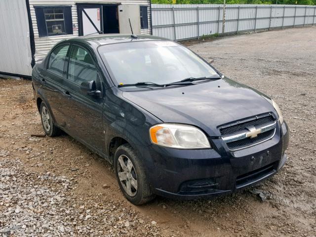 KL1TD56E29B627387 - 2009 CHEVROLET AVEO LS BLACK photo 1