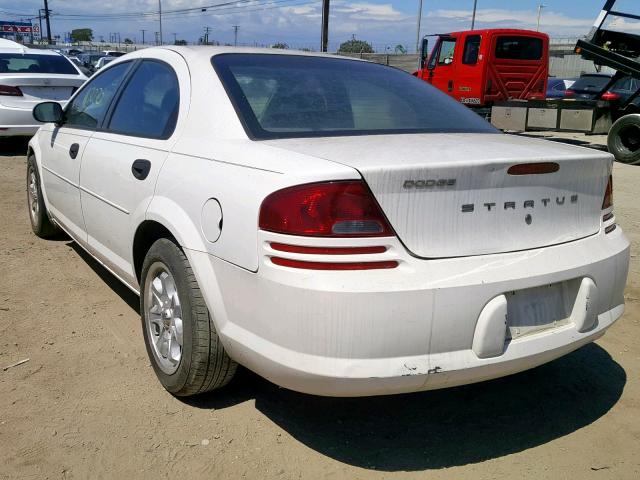 1B3EL36J14N361861 - 2004 DODGE STRATUS SE WHITE photo 3