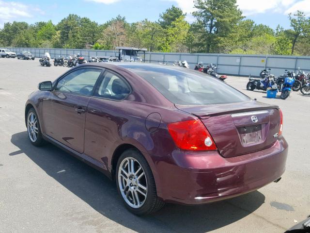 JTKDE177160140457 - 2006 TOYOTA SCION TC ბურგუნდია ფოტო 3