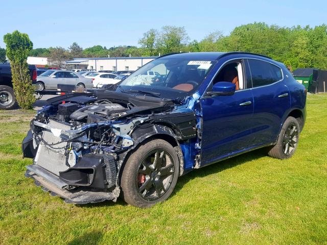 ZN661XUS1JX284256 - 2018 MASERATI LEVANTE SP BLUE photo 2