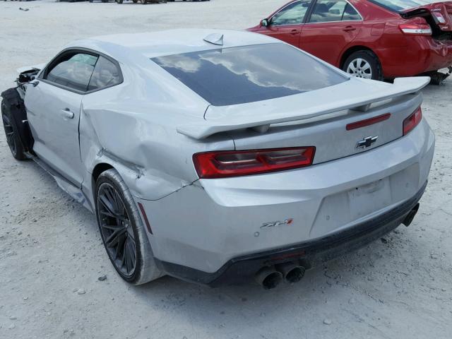 1G1FK1R61J0126069 - 2018 CHEVROLET CAMARO ZL1 SILVER photo 3