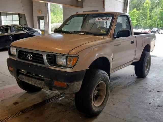 4TAPM62N4VZ227494 - 1997 TOYOTA TACOMA TAN photo 2