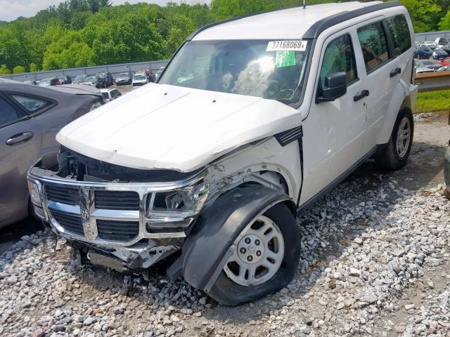 1D8GU28K99W554797 - 2009 DODGE NITRO SE WHITE photo 2