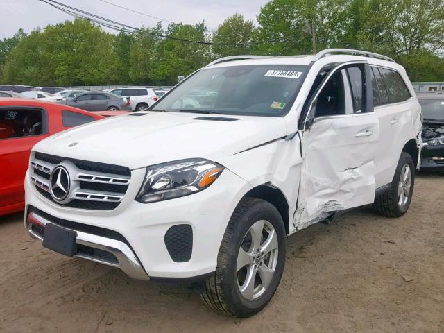 4JGDF6EE8JB149877 - 2018 MERCEDES-BENZ GLS 450 4M WHITE photo 2