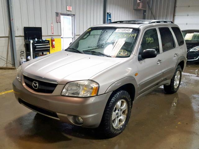 4F2CU08192KM33547 - 2002 MAZDA TRIBUTE LX TAN photo 2