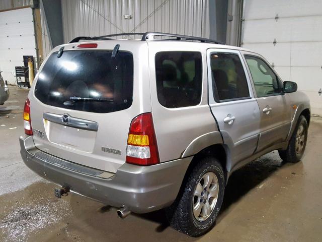 4F2CU08192KM33547 - 2002 MAZDA TRIBUTE LX TAN photo 4