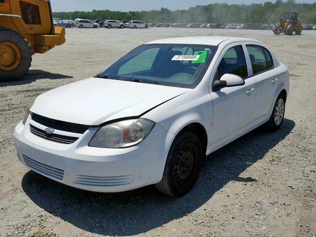 1G1AT58H997150186 - 2009 CHEVROLET COBALT LT WHITE photo 2