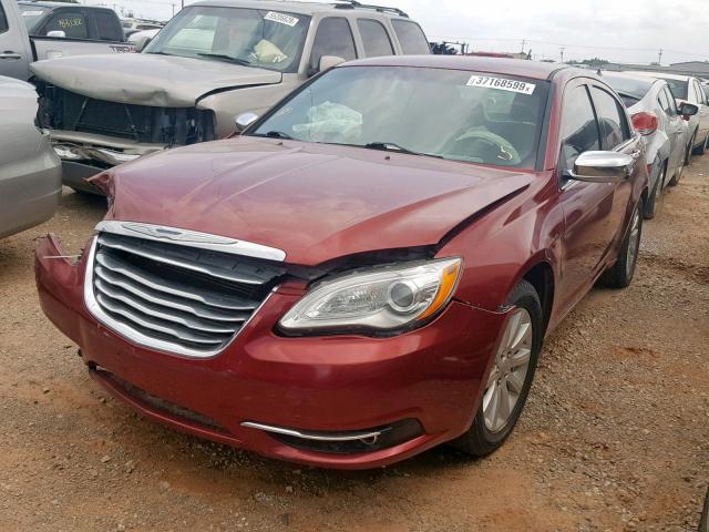 1C3CCBCG3DN527388 - 2013 CHRYSLER 200 LIMITE MAROON photo 2