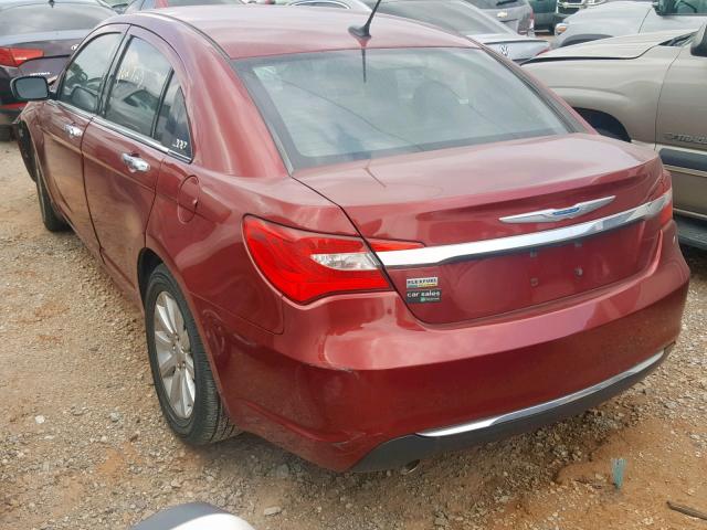 1C3CCBCG3DN527388 - 2013 CHRYSLER 200 LIMITE MAROON photo 3