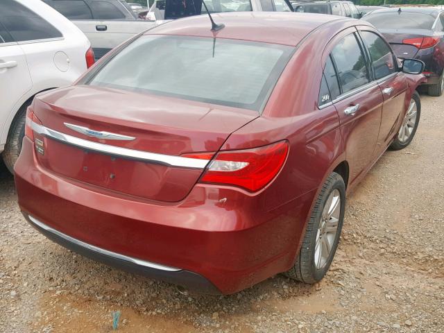 1C3CCBCG3DN527388 - 2013 CHRYSLER 200 LIMITE MAROON photo 4