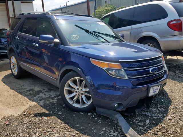 1FMHK8F88BGA40504 - 2011 FORD EXPLORER L BLUE photo 1