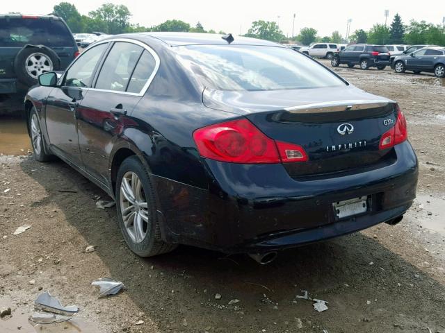 JN1CV6AR7AM453429 - 2010 INFINITI G37 BLACK photo 3