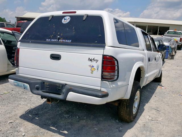 1B7HG2AZ4YS755174 - 2000 DODGE DAKOTA QUA WHITE photo 4