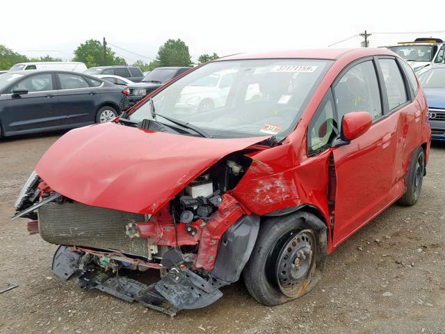 JHMGE8H35DC074370 - 2013 HONDA FIT RED photo 2