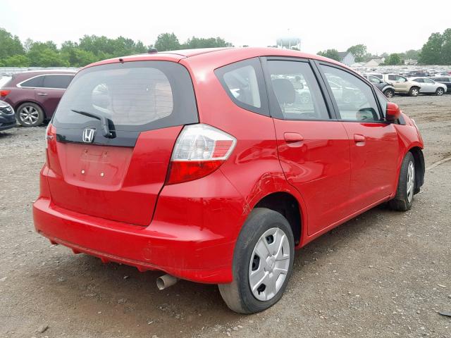 JHMGE8H35DC074370 - 2013 HONDA FIT RED photo 4