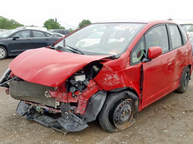 JHMGE8H35DC074370 - 2013 HONDA FIT RED photo 9