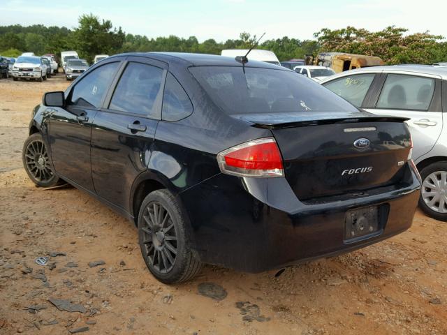 1FAHP3GNXAW181582 - 2010 FORD FOCUS SES BLACK photo 3