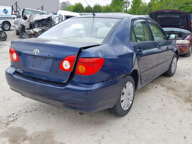 2T1BR32EX4C303677 - 2004 TOYOTA COROLLA CE BLUE photo 4