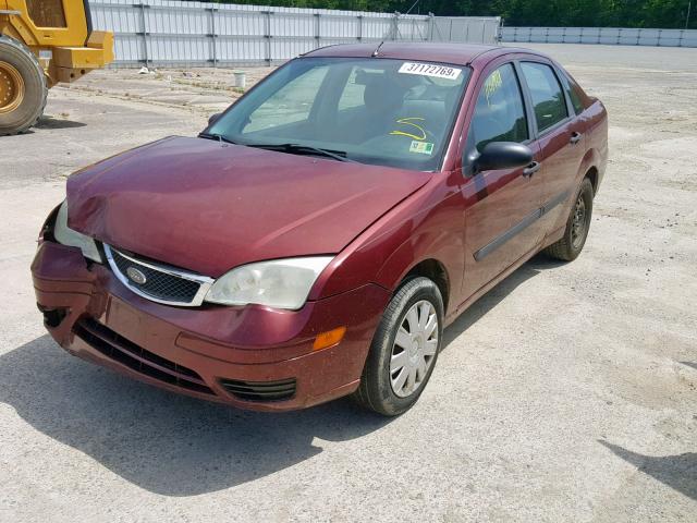 1FAFP34N07W314080 - 2007 FORD FOCUS ZX4 BURGUNDY photo 2