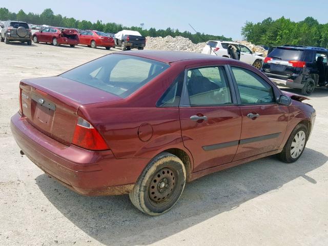 1FAFP34N07W314080 - 2007 FORD FOCUS ZX4 BURGUNDY photo 4