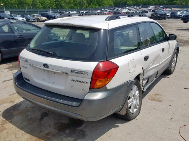 4S4BP61C357362804 - 2005 SUBARU LEGACY OUT WHITE photo 4