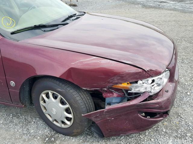 1G4HP52K544121837 - 2004 BUICK LESABRE CU BURGUNDY photo 9