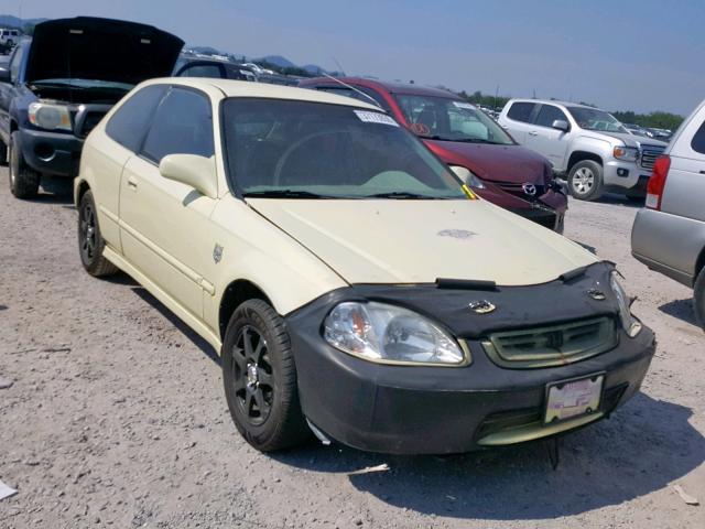 2HGEJ6328YH108281 - 2000 HONDA CIVIC CX YELLOW photo 1