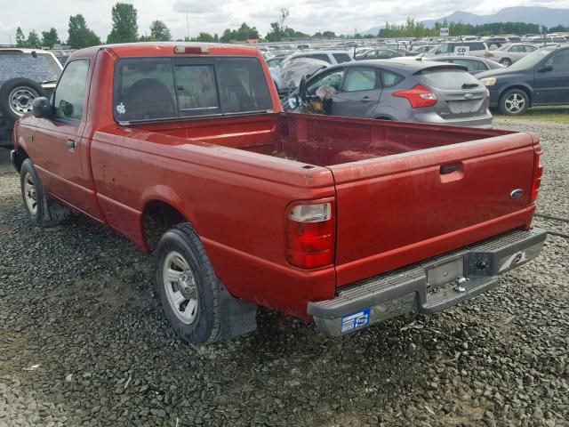 1FTYR10U72PA63995 - 2002 FORD RANGER RED photo 3