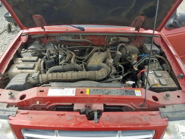 1FTYR10U72PA63995 - 2002 FORD RANGER RED photo 7