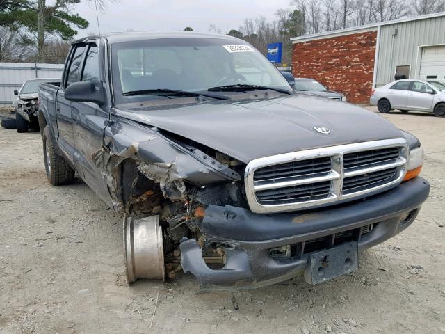 1D7HG38N54S510456 - 2004 DODGE DAKOTA QUA GRAY photo 1