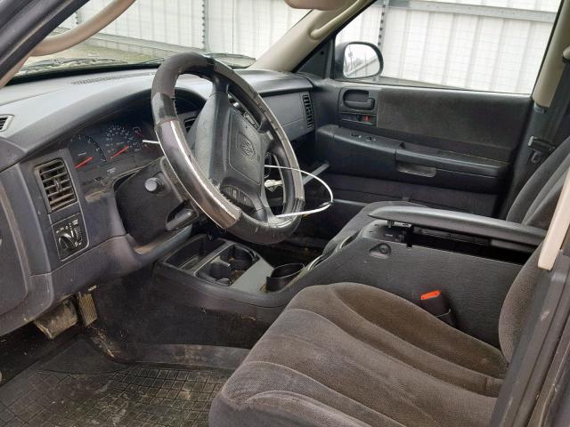 1D7HG38N54S510456 - 2004 DODGE DAKOTA QUA GRAY photo 5