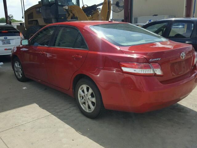 4T4BF3EK5BR102829 - 2011 TOYOTA CAMRY BASE RED photo 3