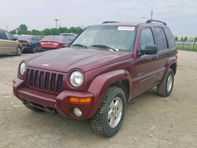 1J8GL58K92W193119 - 2002 JEEP LIBERTY LI BURGUNDY photo 2