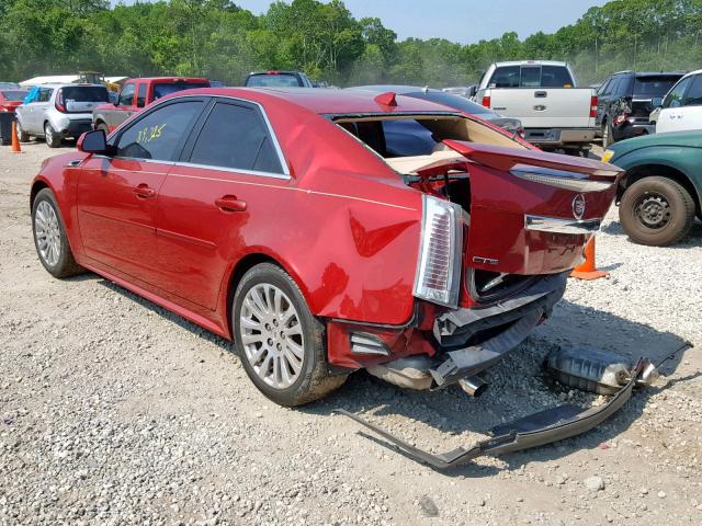1G6DJ5EY2B0145671 - 2011 CADILLAC CTS PERFOR RED photo 3