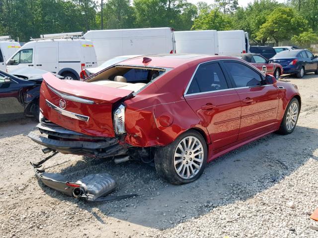 1G6DJ5EY2B0145671 - 2011 CADILLAC CTS PERFOR RED photo 4