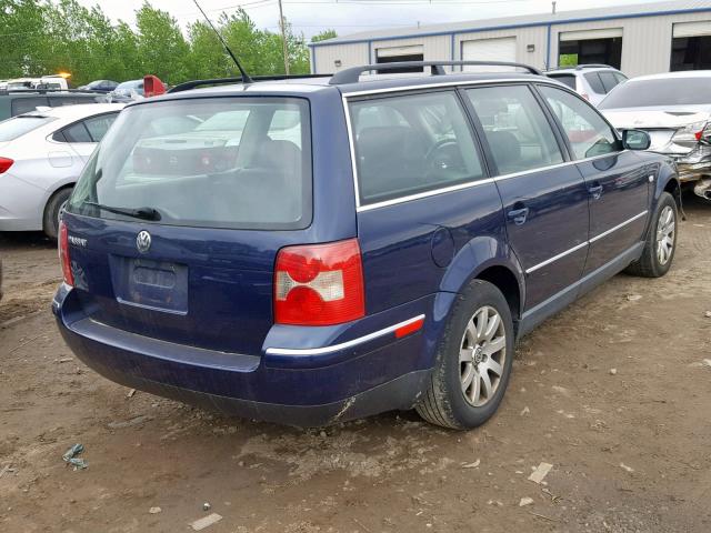 WVWVD63BX3E080716 - 2003 VOLKSWAGEN PASSAT GLS BLUE photo 4