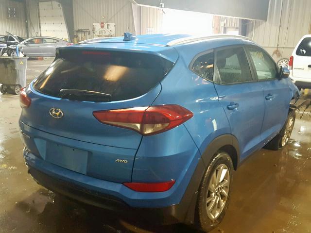 KM8J3CA4XHU456053 - 2017 HYUNDAI TUCSON LIM BLUE photo 4