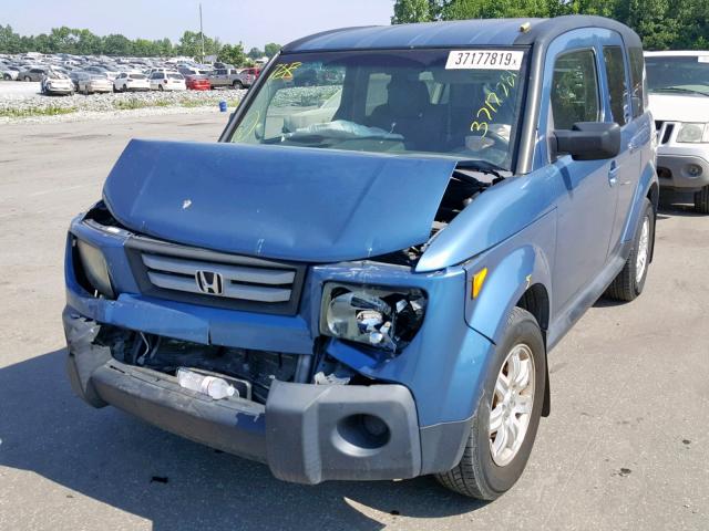 5J6YH287X7L006867 - 2007 HONDA ELEMENT EX BLUE photo 2