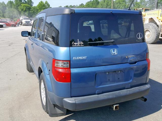 5J6YH287X7L006867 - 2007 HONDA ELEMENT EX BLUE photo 3