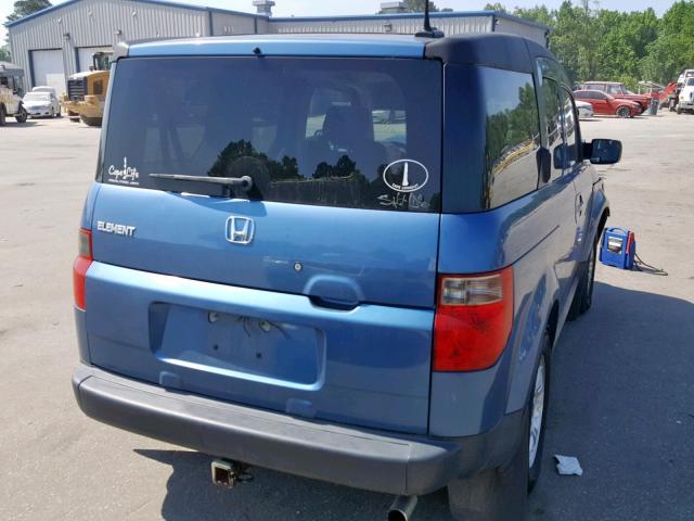 5J6YH287X7L006867 - 2007 HONDA ELEMENT EX BLUE photo 4